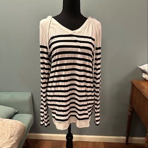 WHBM Striped hoodie